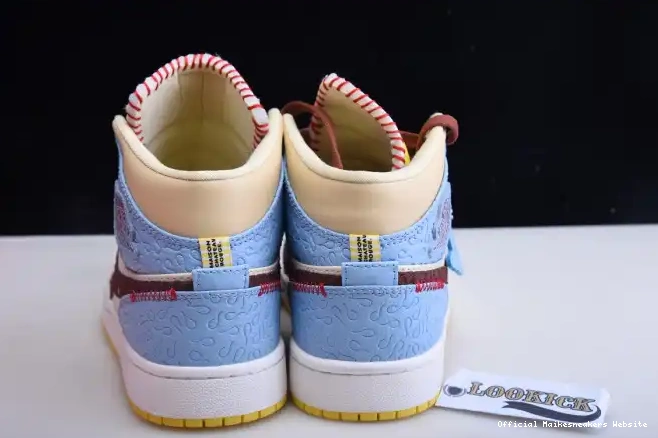 Official Maikesneakers x SE Fearless Air Jordan Rouge 1 Maison Mid CU2803-200 Chateau 0519